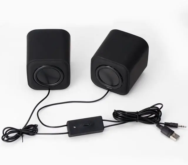 Alt view image 6 of 7 - Computer Speakers for Desktop PC, Laptop, Mac, USB Powered, Small Wired 2.0 Channels Dual Stereo Clear with Bass Less Distortion