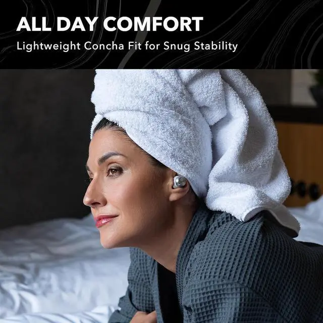 Alt view image 6 of 7 - Technics Reference Class Hi-Fi Wireless Earbuds, Dolby Atmos with Head Tracking, Adaptive Noise Cancelling, 3 Device Multipoint, 10-hr Battery, Wireless Charging, Improved Fit