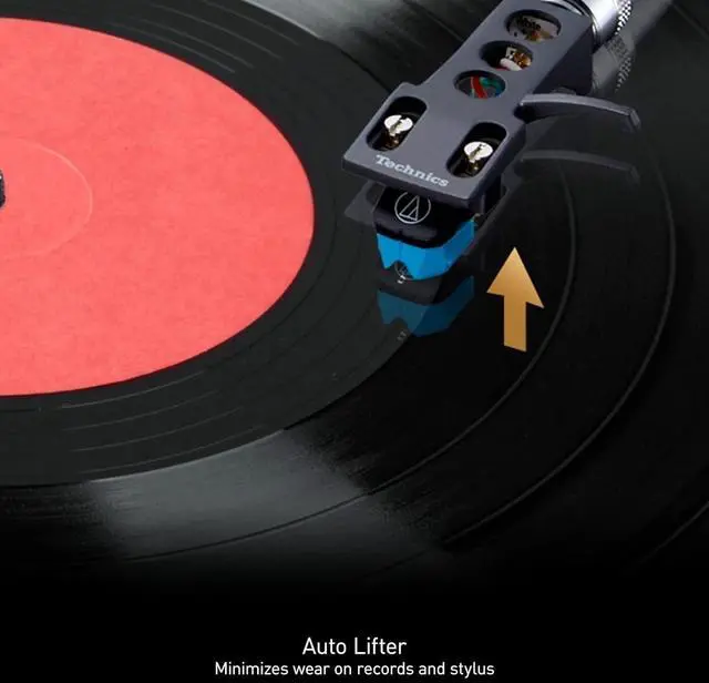 Alt view image 5 of 7 - Technics Turntable, Premium Class HiFi Record Player with Coreless Direct, Stable Playback, Audiophile-Grade Cartridge and Auto-Lift Tonearm, Dustcover Included