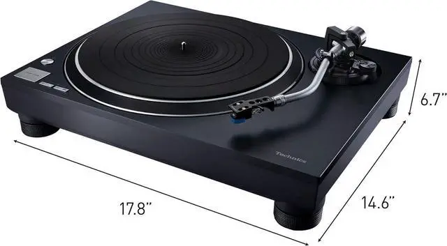 Alt view image 7 of 7 - Technics Turntable, Premium Class HiFi Record Player with Coreless Direct, Stable Playback, Audiophile-Grade Cartridge and Auto-Lift Tonearm, Dustcover Included