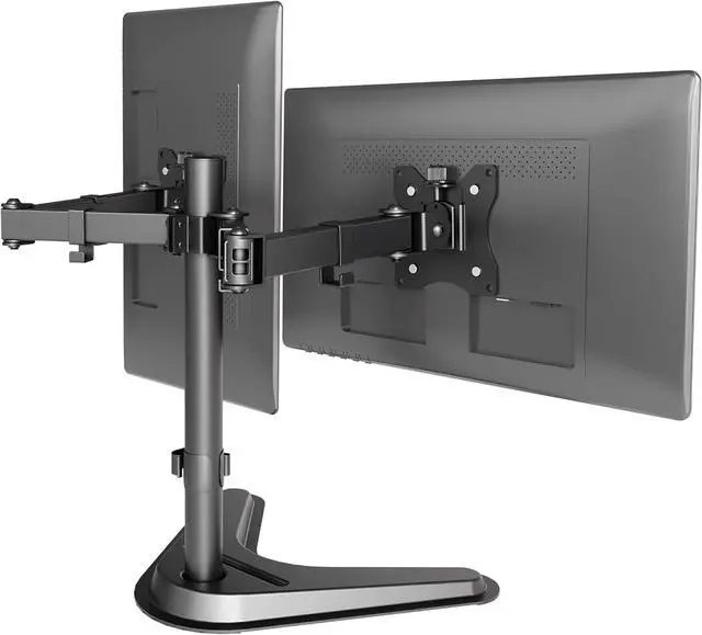 Main image of Dual Monitor Mount, Ergonomic Adjustable Monitor Arm for Max 32 inch Screens, Adjustable Computer Monitor Stand up to 40 lbs, VESA Mounting Holes 75&100mm, Black
