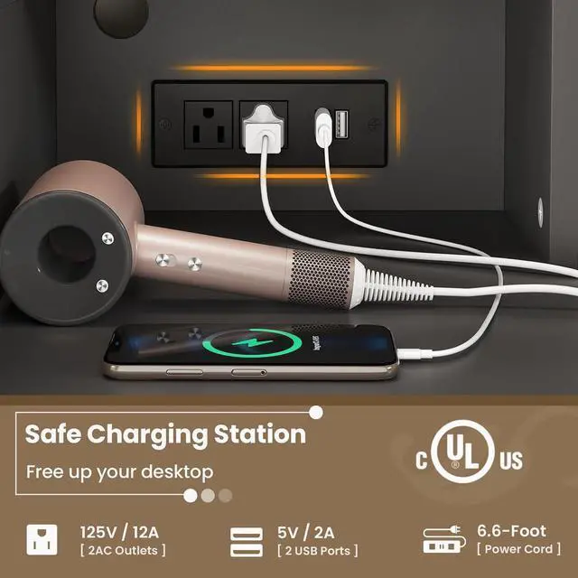 Alt view image 4 of 7 - Makeup Vanity Desk with Lighted Sliding Mirror & Jewelry Organizer, Makeup Dressing Table with 5 Drawers, Modern Black