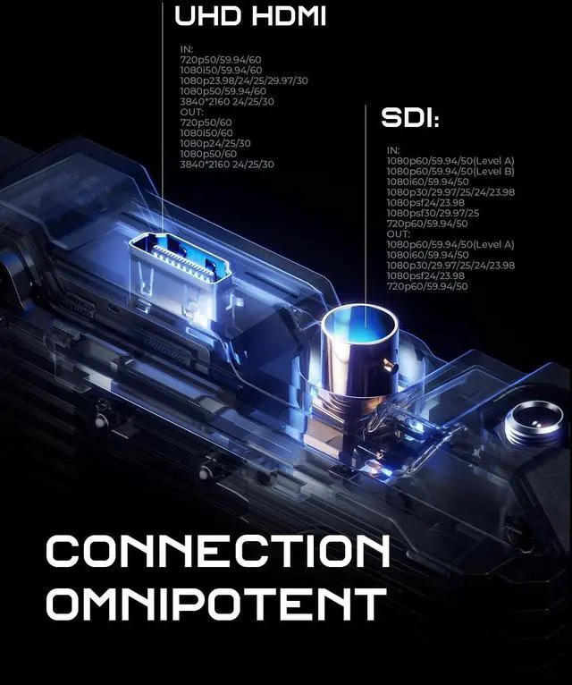 Alt view image 5 of 7 - Hollyland Mars 4K Wireless Transmitter Receiver 5G SDI HDMI Video Transmission System, 4Kp30/1080p60, Support 23.98/29.97/59.94 FPS SDI Out, 450FT Los Range 66ms Latency, 4 App Monitoring (1TX+1RX)