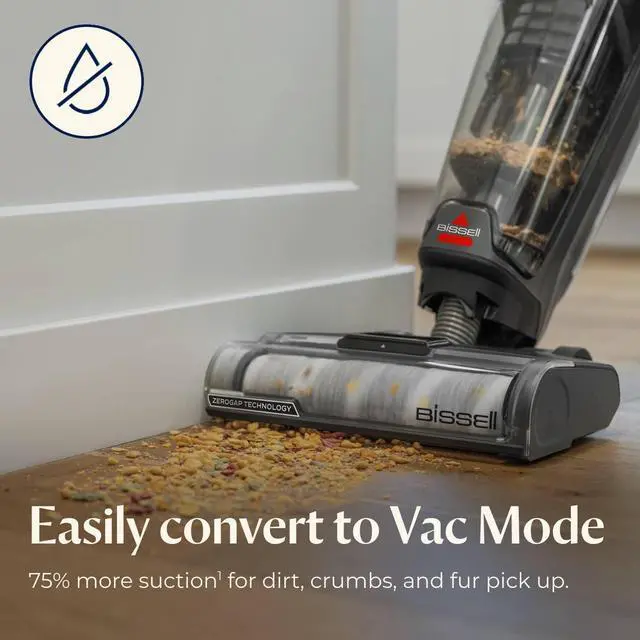 Alt view image 3 of 7 - Bissell CrossWave OmniForce Edge Cordless Multi-Surface Hard Floor Cleaner Wet Dry Vacuum with Zero-Gap Edge Technology
