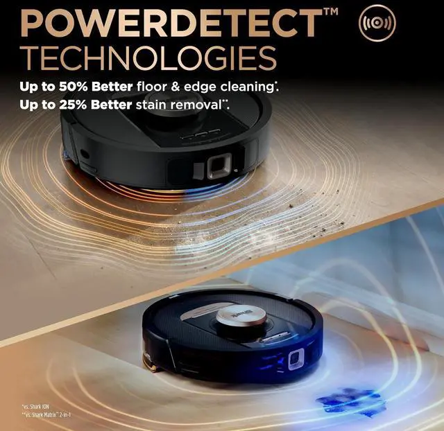 Alt view image 4 of 7 - Shark Robot Vacuum & Mop Combo, PowerDetect NeverTouch Pro, Self-Emptying, Self-Refill with Self-Clean Pad Wash & Dry, 60-Day Debris Capacity, 30-Day Refill Tank, 5 PowerDetect Technologies