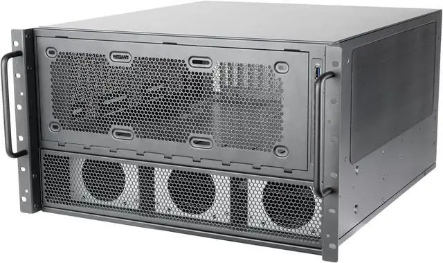 Alt view image 4 of 6 - SilverStone Technology RM600 6U Rackmount Chassis, Support 360mm water cooling, hot-swappable, TypeC, Rack-Mount