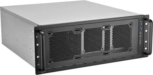 Alt view image 3 of 7 - SilverStone Technology RM45-360 4U Rackmount Chassis with Flexible Front Panel Design