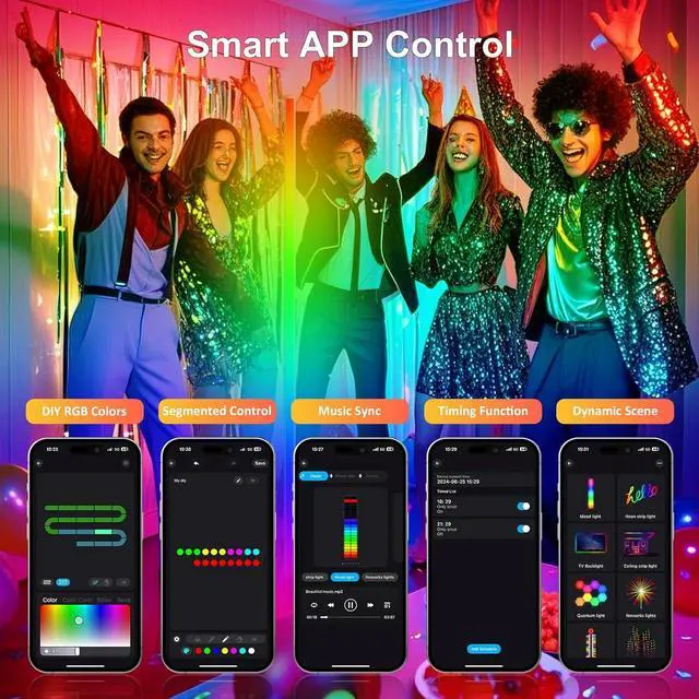 Alt view image 3 of 7 - RGB Floor Lamp,16 Million Colors LED Floor Lamps 56" Lamps for Living Room with Music Sync,Standing Lamp with App and Remote Control,Gaming Ambient Lighting Corner Lamp Bedroom Decor