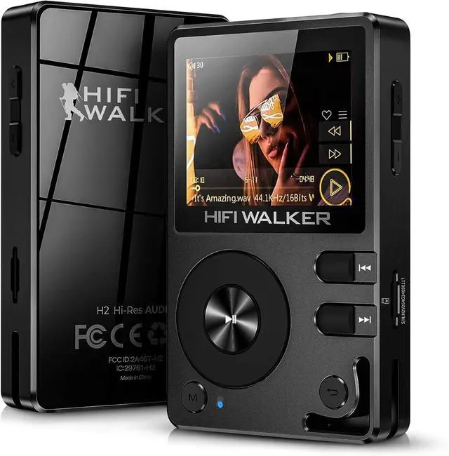 Main image of H2-128GB MP3 Player Bluetooth 5.2 Hi Res Music Player Flac Digital DSD Lossless Audio Player High Resolution Portable DAP Player, Two-Way Bluetooth, 128GB SD Card+Expandable Memory