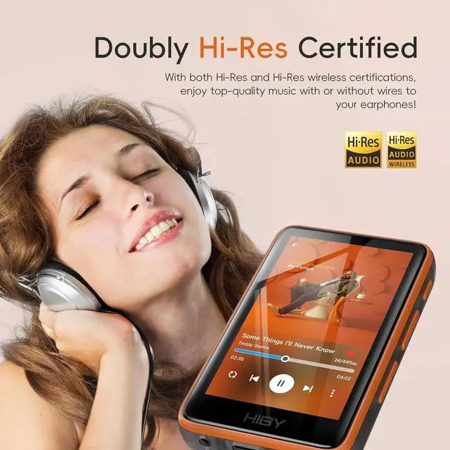 Alt view image 3 of 7 - R1 HiFi MP3 Player with Bluetooth 5.1 Tidal Qobuz DSD PCM Lossless Music Player with Touchscreen/Hi Res Audio Certified/MSEB Tuning/2TB Expanded Memory