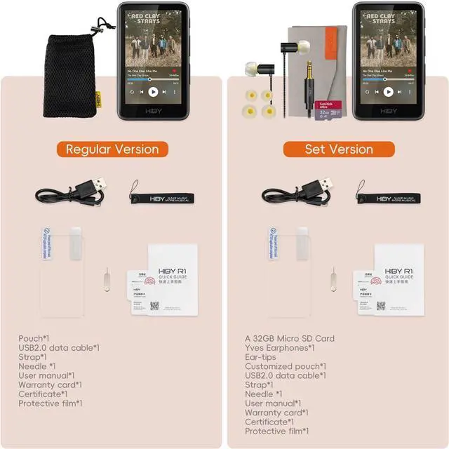 Alt view image 7 of 7 - R1 HiFi MP3 Player with Bluetooth 5.1 Tidal Qobuz DSD PCM Lossless Music Player with Touchscreen/Hi Res Audio Certified/MSEB Tuning/2TB Expanded Memory
