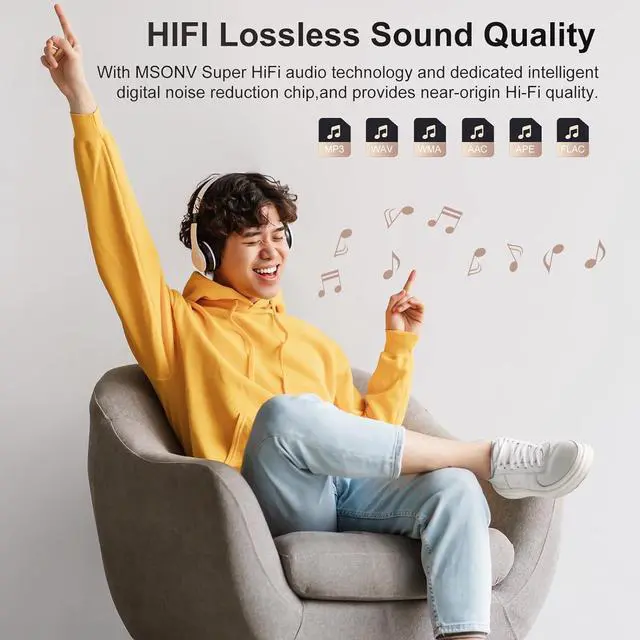 Alt view image 4 of 7 - 128GB MP3 Player with Bluetooth -D53 Portable MP3 Touch Screen Music Player with HiFi Speaker, 2.4" Screen MP3 Player with Voice Recorder, FM Radio, Support up to 128GB SD Card