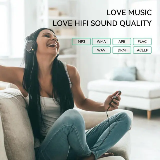 Alt view image 3 of 7 - A02 MP3 Player with Bluetooth 5.3, 1.8 inch Screen Portable Music Player with Speaker, FM Radio, Voice Recorder, Supports Expanded Up to 128GB(Black, 32GB)