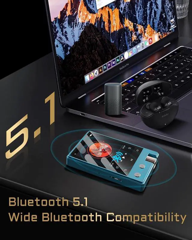 Alt view image 4 of 7 - MP3 Player with Bluetooth,HiFi Lossless DSD/FLAC Digital Audio Music Player Portable,Flac DSD256/128/64 Supported,Portable 2.4" IPS Screen,64GB Micro SD Card Included,Support Up to 256GB Z12Pro
