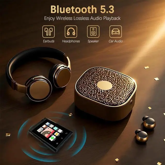 Alt view image 4 of 7 - MP3 Player with Bluetooth and HiFi, High Res Lossless Portable Music Player Devices, 2.8" Touch Screen HiFi Digital Audio Music Player with 64GB Memory Card, Support up to 128GB.