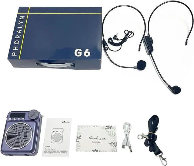 Alt view image 7 of 7 - Wireless Voice Amplifier for Teachers, Original Voice Amplifier Wire Microphone with 2 Microphones, Portable Speaker Megaphone for Classroom, Training, Meeting, Instructors, Coaches, Games (Purple)