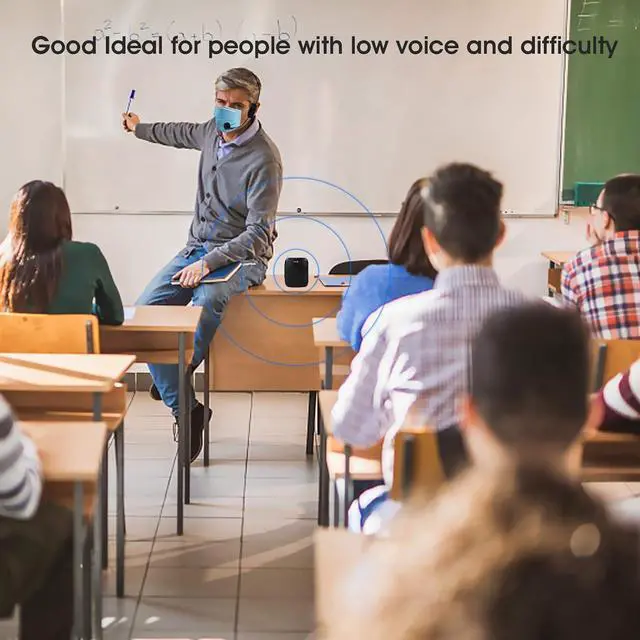 Alt view image 2 of 7 - Voice Amplifier Teacher with UHF Wireless Microphone Headset,Rechargeable voice amplifier Portable microphone for Teaching,Meeting,Training,Conferences,Lecturers,Fitness,Yoga Tour Guide Outdoor
