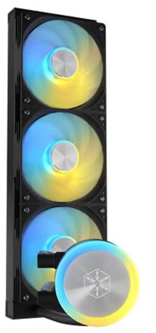 Alt view image 5 of 6 - SilverStone Frost Knight 360mm All-in-one Liquid Cooler, 27 mm Radiator, ARGB CPU Liquid Cooler, for AMD AM4/AM5,Intel 115x/1200/1700/1851, Black