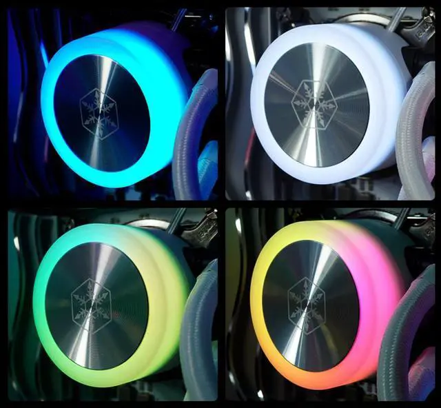 Alt view image 6 of 6 - SilverStone Frost Knight 360mm All-in-one Liquid Cooler, 27 mm Radiator, ARGB CPU Liquid Cooler, for AMD AM4/AM5,Intel 115x/1200/1700/1851, Black