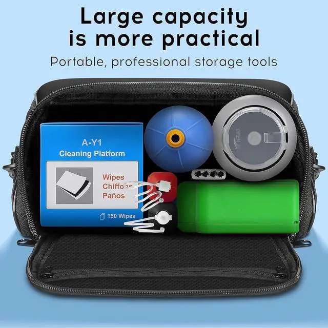 Alt view image 3 of 7 - 11 in 1 Fiber Optic Cleaning kit 1.25mm/2.5mm Interface Optical Cable Cleaner Tool with 550 Times Fiber Optic Cleaning Box and Replace core SC LC Cleaning Pen Cleaner Cotton swabs Set