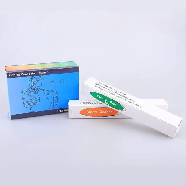 Alt view image 5 of 7 - FTTH Optical Fiber Cable Cleaner Pen Tool Kit 2.5mm LC MU 1.25mm SC FC ST LC Connector Joiner Fiber Optic Cleaning Box Tool 500+ Cleans