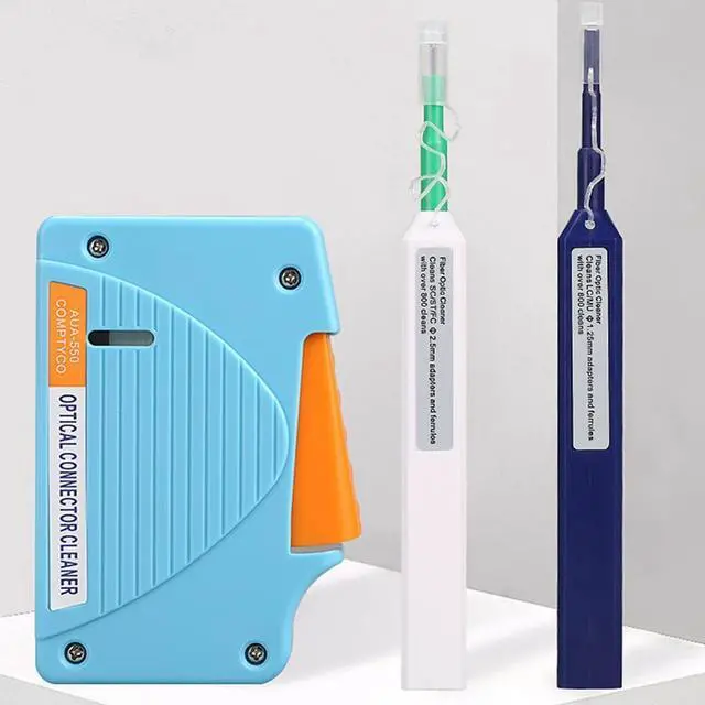 Alt view image 2 of 7 - Optic Fiber Cleaning Inspection Kits Including 400 Times Fiber Connector Microscope for 1.25/2.5mm FC/SC/ST/LC Connector & 1.25mm/2.5mm Cleaner Pens & Cleaning Cassette