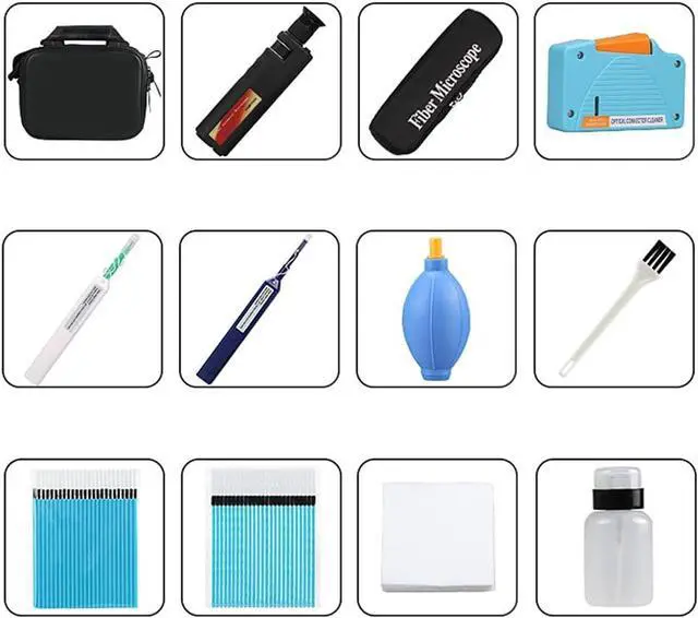 Alt view image 4 of 7 - Optic Fiber Cleaning Inspection Kits Including 400 Times Fiber Connector Microscope for 1.25/2.5mm FC/SC/ST/LC Connector & 1.25mm/2.5mm Cleaner Pens & Cleaning Cassette