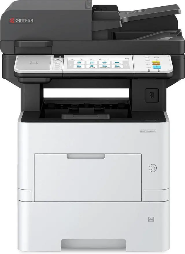Main image of KYOCERA ECOSYS MA5500ifx All-in-One Monochrome Laser Printer (Print/Copy/Scan/Fax), 57 ppm, Up to Fine 1200 dpi, Gigabit Ethernet HyPAS Capable, 7 inch Touchscreen Panel, 512 MB