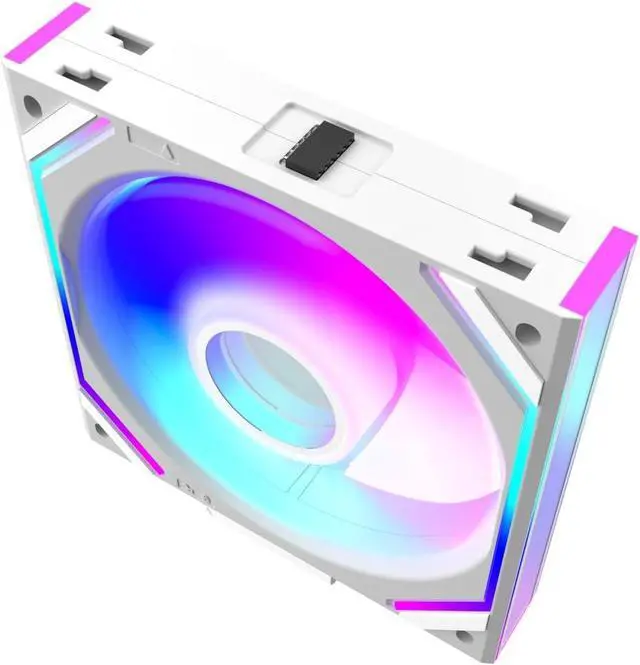 Alt view image 4 of 5 - 120mm UNI Fan Infinity Mirror Module Daisy-Chain ARGB Fan Single Package,ONLY Fan,Without LINE, Need to Buy The Connection Cable Separately - White