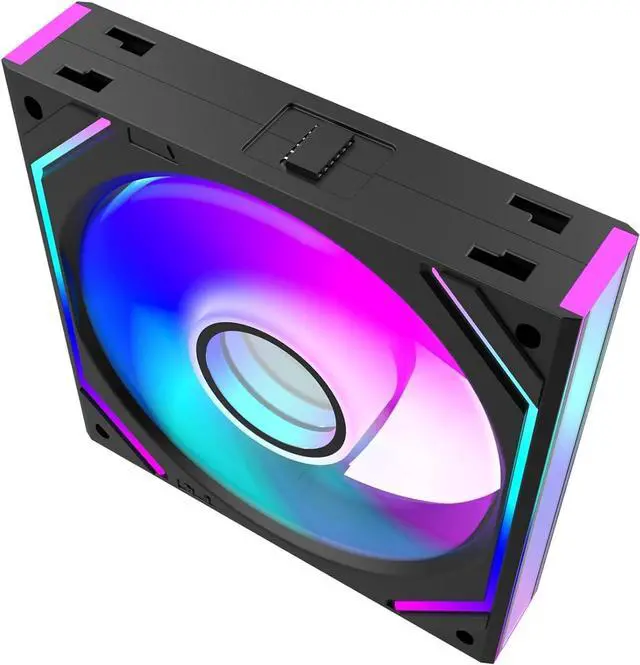 Alt view image 4 of 4 - 120mm UNI Fan Infinity Mirror Module Daisy-Chain ARGB Fan Single Package,ONLY Fan,Without LINE, Need to Buy The Connection Cable Separately - Black