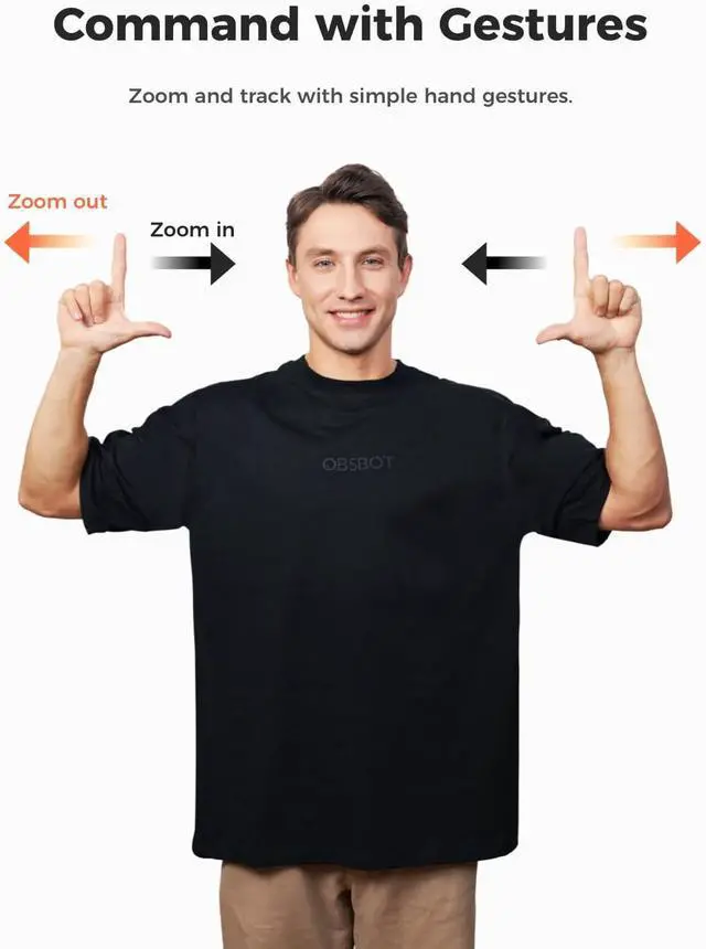 Alt view image 6 of 7 - OBSBOT Tiny 2 Lite 4K Webcam for PC, AI Tracking PTZ Streaming Camera with 1/2" Sensor, Gesture Control, 60 FPS, HDR, Microphones, Web Camera for Desktop Computer, Laptop, Meeting, Video Calls, etc.