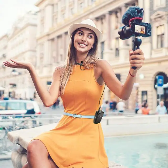 Alt view image 4 of 7 - 2-Pack Lavalier Microphone Compatible with Rode Wireless Pro/Wireless GO II 2 Bodypack Transmitters, Omnidirectional Condenser Lapel Mic for Vlog/Lectures/Broadcasters