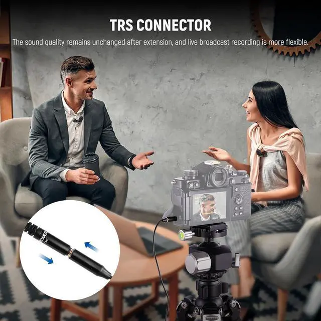 Alt view image 4 of 7 - 2m Wired Dual Lavalier Microphones with 4m Extension Cable, Mini Clip On Omnidirectional Condenser Lapel Lav Mic 3.5mm TRS for DSLR Mirrorless Camera Camcorder Interview Vlog, LM3