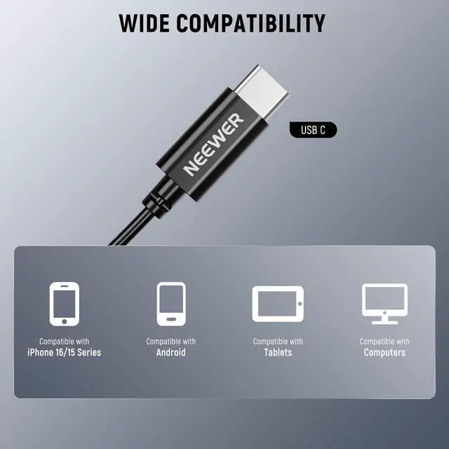 Alt view image 3 of 7 - Mini USB C Lavalier Microphone 2 Pack Compatible with iPhone 16 15 Pro Max Android Phone Tablet PC, Clip On Omnidirectional Condenser Lapel Mic with 2m/6.6ft Cable