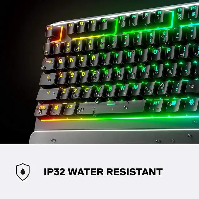 Alt view image 3 of 7 - SteelSeries Apex 3 RGB Gaming Keyboard  10-Zone RGB Illumination  IP32 Water Resistant  Premium M with Rival 3 Gaming Mouse