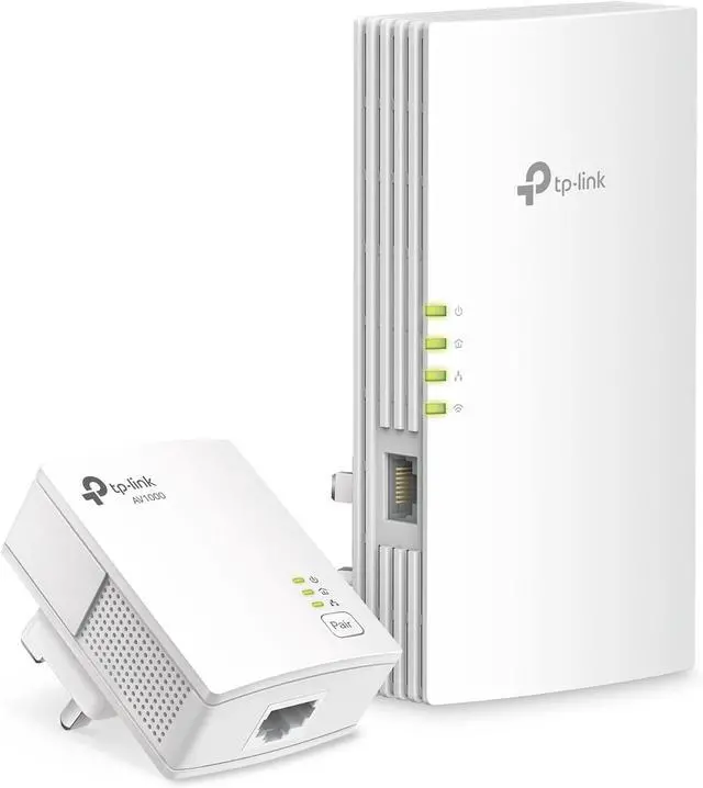 Main image of TP-Link Powerline Wi-Fi 6 Extender - Includes AV1000 Powerline Ethernet Adapter and AX1500 Dual-Band Wi-Fi Extender - Gigabit Ethernet Port - EasyMesh Compatible - Plug, Pair and Play