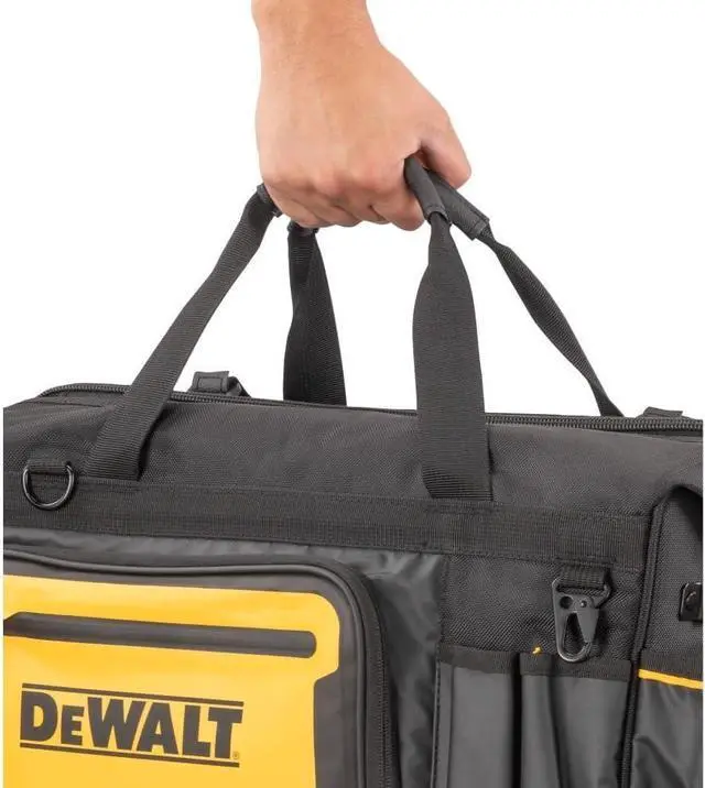 Alt view image 5 of 5 - DEWALT Tool Bag, Water Resistant, Hard Bottom, 20-inch, Professional Tool Tote with Organization
