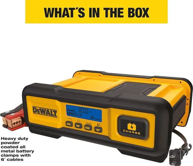Alt view image 3 of 5 - DEWALT Professional 30-Amp Battery Charger and 3-Amp Maintainer with 100-Amp Engine Start