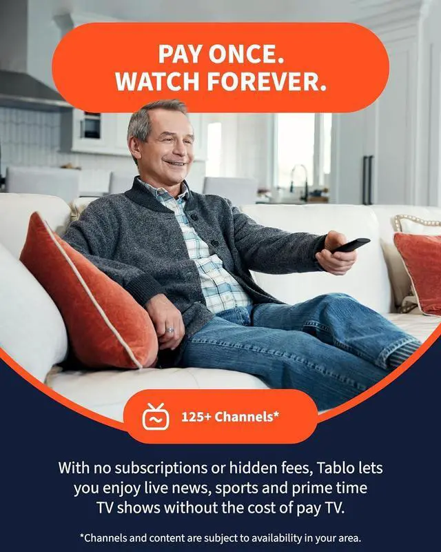 Alt view image 3 of 7 - Tablo 4th Gen 4-Tuner Over-The-Air (OTA) DVR - Watch, Pause & Record Live TV, News, Sports & Movies Throughout Your Home Over Wi-Fi - Pairs w/Any TV Antenna - 50+ Hrs Recording - No Subscriptions