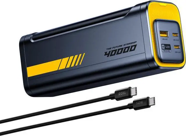 Main image of 140W PD3.1 Laptop Power Bank 40000mAh Fast Charging Station, The Future Starship 2 in 1 Camping Large Portable Charger for MacBook Pro/Air, iPad Pro, iPhone 16 Pro Max,Galaxy,Steam Deck, Grey
