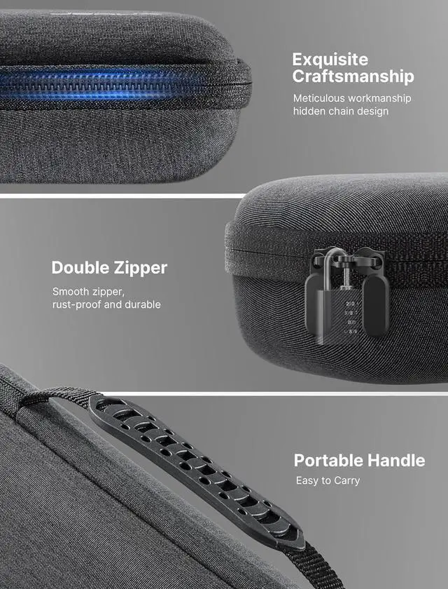 Alt view image 7 of 7 - Carrying Case Compatible with Steam Deck/ROG Ally/Switch 2, Protective Hard Shell Carry Case Built-in Charger & Docking Station Storage, Portable Travel Bag for Steam Deck OLED/ROG Ally X