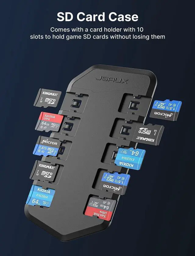 Alt view image 6 of 7 - Carrying Case Compatible with Steam Deck/ROG Ally/Switch 2, Protective Hard Shell Carry Case Built-in Charger & Docking Station Storage, Portable Travel Bag for Steam Deck OLED/ROG Ally X