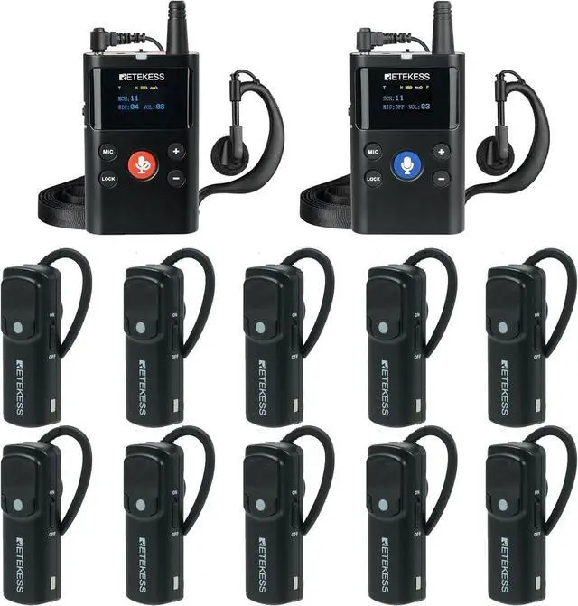 Main image of Two-Way Wireless Tour Guide System,Two-Way Communication Device, 280m, Noise Reduction,Factory Tour Guide Headset with Two-Way Microphone