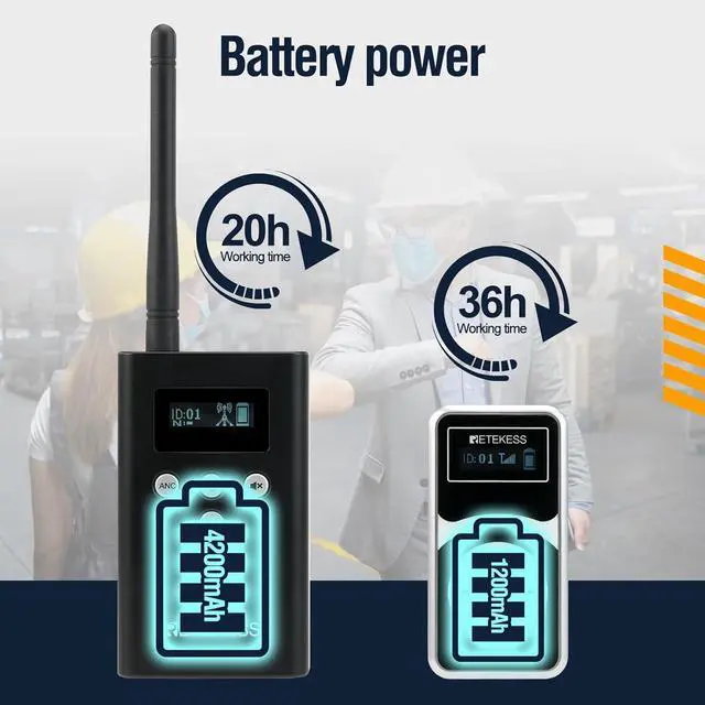 Alt view image 5 of 7 - Wireless Tour Guide System, Noise Reduction,328ft,Tour Guide Headsets with Over Ear Headphones for Factory (1 TX 15 RX)