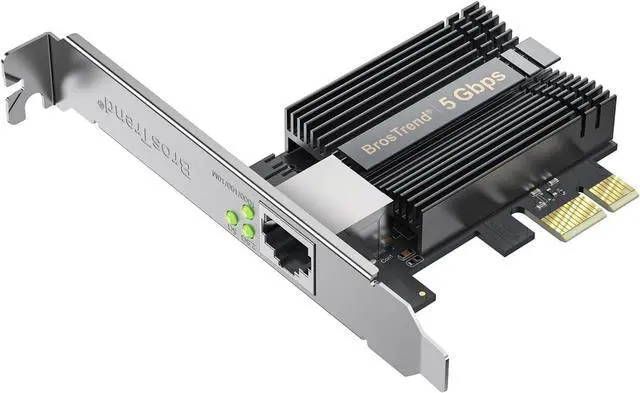 Main image of 5Gb PCIe Network Card, PCIe Ethernet Card with Extra Low-Profile, PCI Express Network Adapter for PC Windows 11/10 & Windows Server 2022 ONLY, PCI-e to 5 Gigabit NIC Lifetime Protection