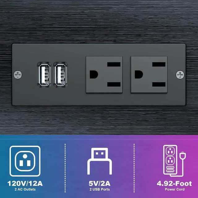 Alt view image 5 of 7 - Height Adjustable Computer Tower Stand with Charge Station and USB Charging Port, 2-Tier ATX-Case Cart, Under Desk Mobile PC Stand, CPU Holder Cart with Locking Caster Wheels for Fits Most PC (Black)