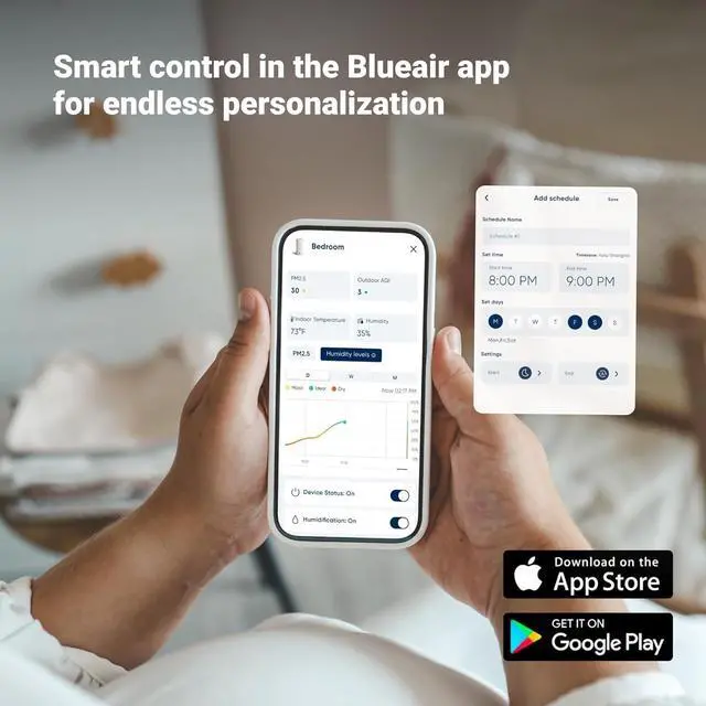 Alt view image 6 of 7 - BLUEAIR 2-in-1 Purify + Humidify: Air Purifier and Humidifier with HEPASilent and 360° InvisibleMist Technology, Top Pour - covers 1,726 sqft in 60 minutes - Perfectly balanced air, one product