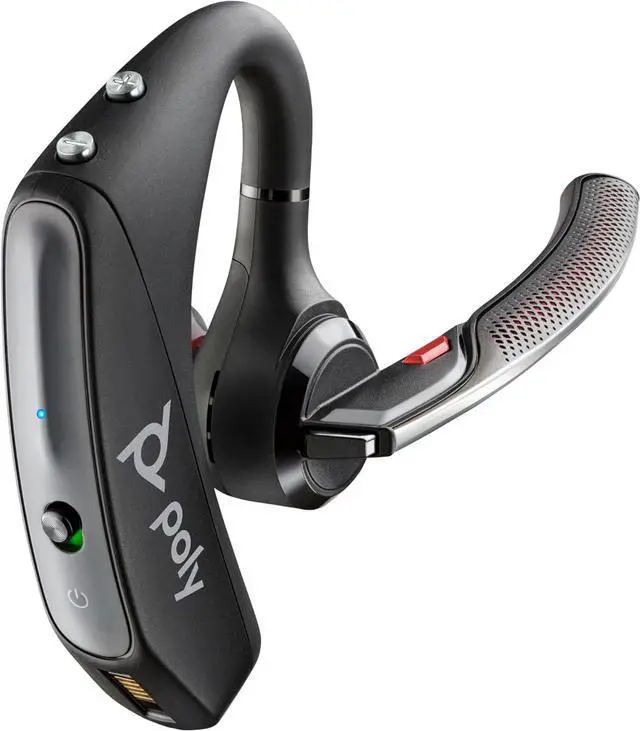 Main image of Poly Voyager 5200 Wireless Headset (Plantronics) - Single-Ear Bluetooth Headset w/Noise-Canceling Mic - Ergonomic Design - Voice Controls - Lightweight - Connect to Mobile/Tablet via Bluetooth