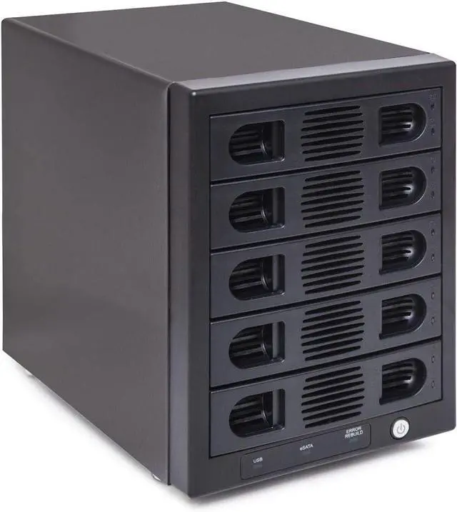 Main image of Syba 10000GB 5 Bay Tool Less Tray Hot Swappable 2.5" 3.5" SATA III RAID HDD External USB 3.0 Enclosure Windows MacOS