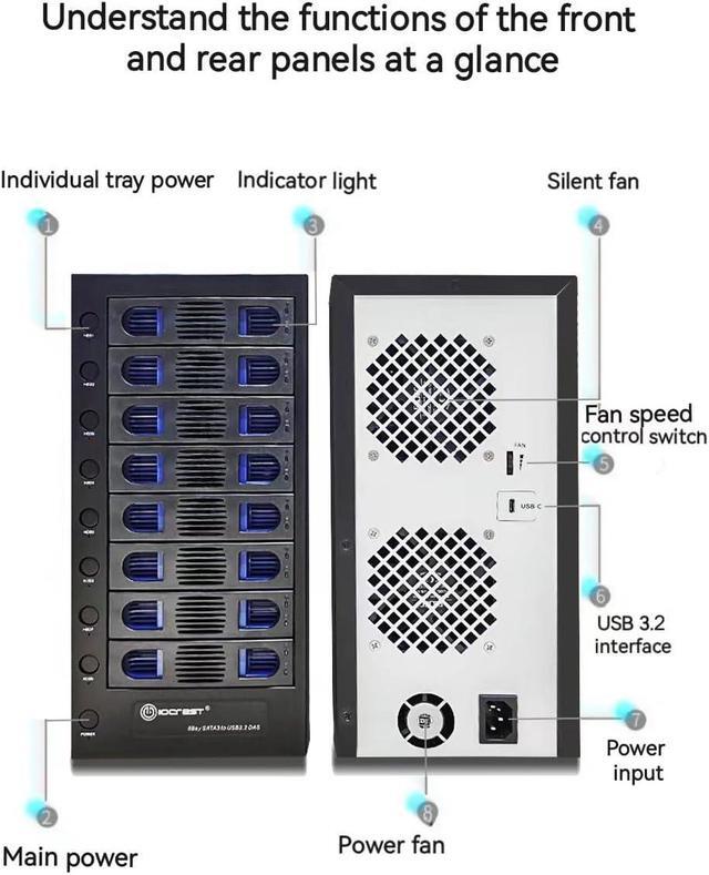 thumbnail image 2 of VN500 5-Bay External Hard Drive Enclosure (Up To 330TB, 10 2 of 14